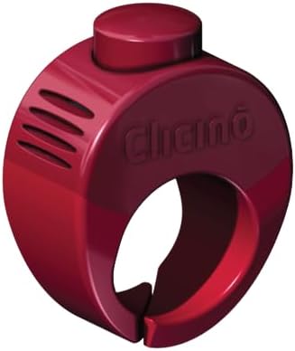 Karen Pryor Large Clicino Clicker Ring for Dogs & Puppies – Hands-Free Dog Training with Ergonomic Finger Ring & Pull-On Closure – Loud, Clear Sound for Effective Behavior Reinforcement (Red)