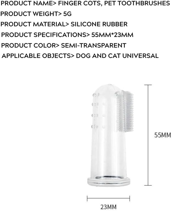 Pet Finger Toothbrush Set – Soft Silicone Toothbrush for Dogs & Cats – Gentle Finger Brush for Small Pets Dental Care (Clear Box Set)