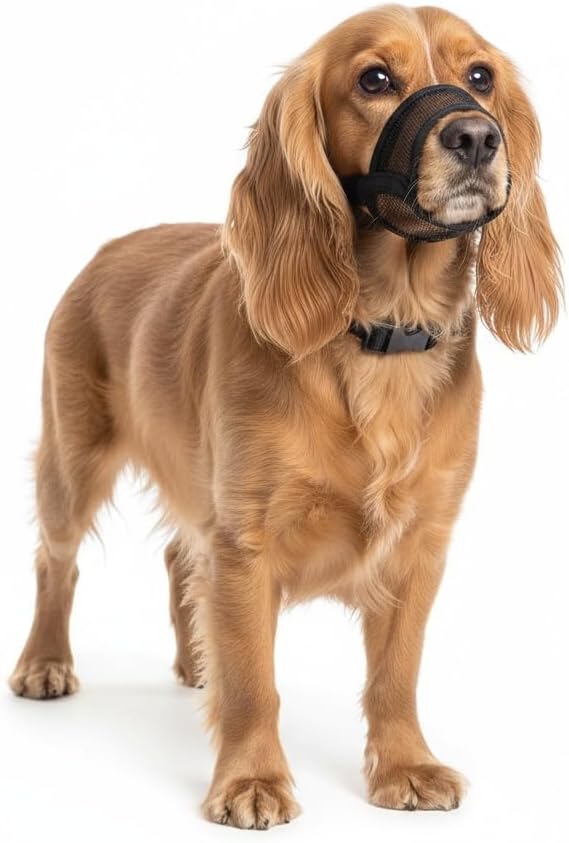 XL Dog Muzzle for Large Dogs ā Breathable Air Mesh Muzzle for Large Sized Dog | Mussels for Dogs Grooming | Muzzles to Prevent Biting Barking Chewing | Allows Panting and Drinking