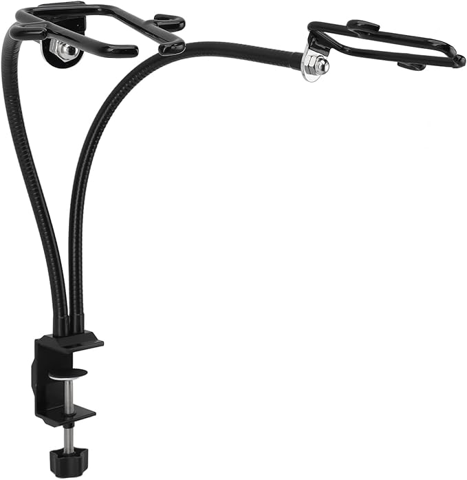 Fabater Dog Hair Dryer Stand, Pet Grooming Table Hair Dryer Holder, Handsfree Blow Dryer Holder, 360° Rotatable Lazy Hair Dryer Stand with Adjustable Clamp Mount for Dog Cat Grooming