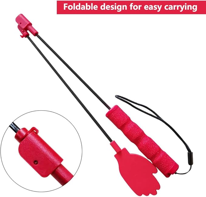 LogFaadCoi Collapsible Portable Dog Training Stick,Silicone Durable Dog Training Whip with Anti-Slip Handle,Outdoor and Indoor Training Dog Tools,Puppy Training Whip Exercise Accessory