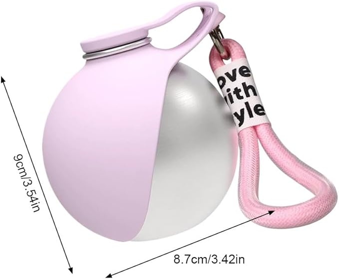 Foldable Pet Water Bottle for Travel,2-in-1 Portable Dog Water Bottle with Foldable Bowl,Leak-Proof 304 Stainless Steel Travel Hydration Station 10oz for Pets,Compact Feeder for Walking Camping Daily