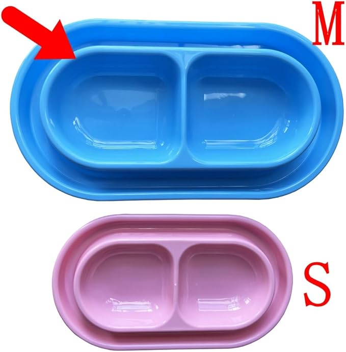 Ant Proof Cat Dish Pet Feeder 32 Oz Food Water Bowl for Small Medium Size Dogs Cats (Grey,M)