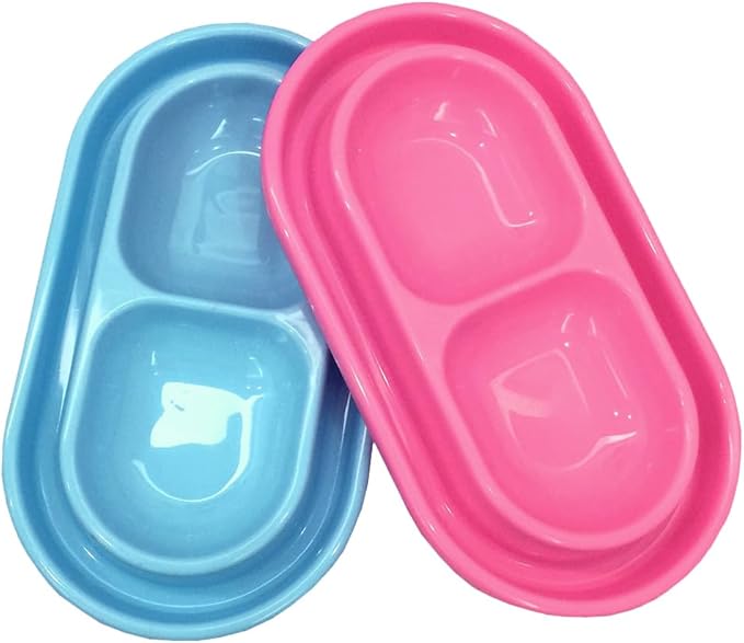 Cat Kitten Dish Dog Puppy Feeder Pet Bowl Ants go Away Grey, S