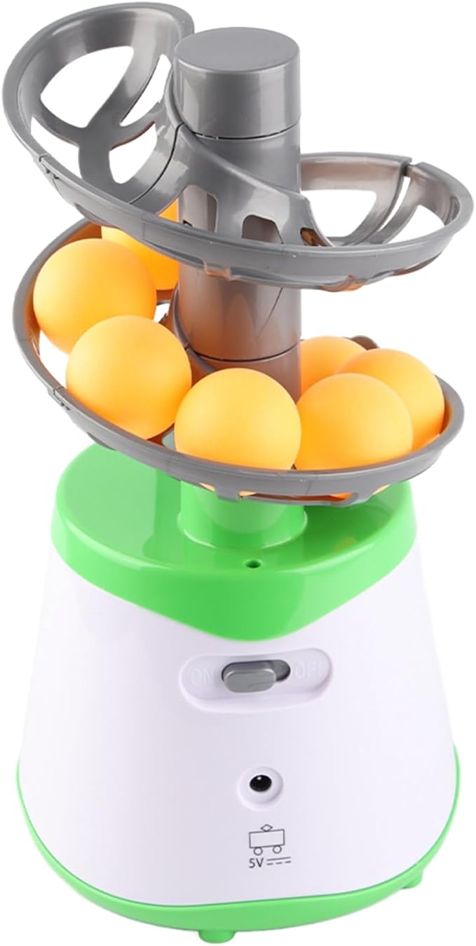 Machine, Portable Table Tennis Trainer Ball Automatic Launcher Lightweight ABS Training Machine for Children Entertainment 10 Balls Included Tennis Ball Launcher Machine