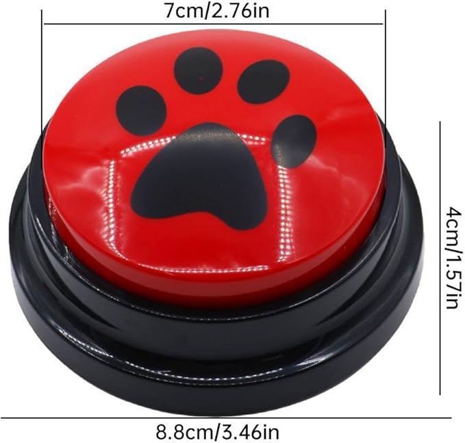 Dog Button Talk Training, Recordable Dog Communication Button Dogs Buttons Talk Training, Multicolorful Voice Recording Buttons Pet Train Funny Gifts for Dogs Pet Lovers (Green)
