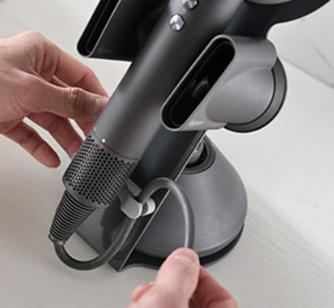 Hair Dryer Stand for Dyson Supersonic, Hair Dryer Holder Organizer for Diffuser Nozzle, Bathroom Countertop Storage Stand