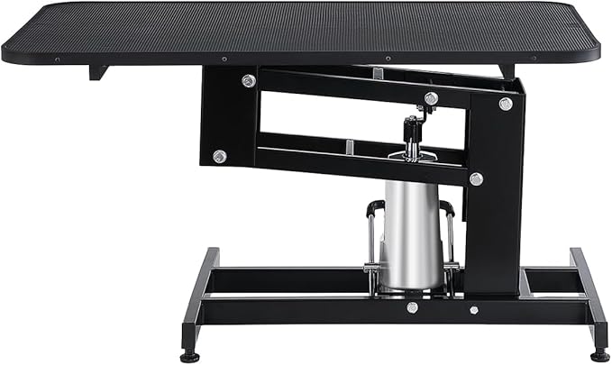 VEVOR Hydraulic Pet Grooming Table, 400LBS Static Load Capacity, 42.5 x 24 Inch Dog Grooming Station with Anti-Slip Tabletop and Dual Height Adjustable Arms with Clamps, for Medium and Small Dogs