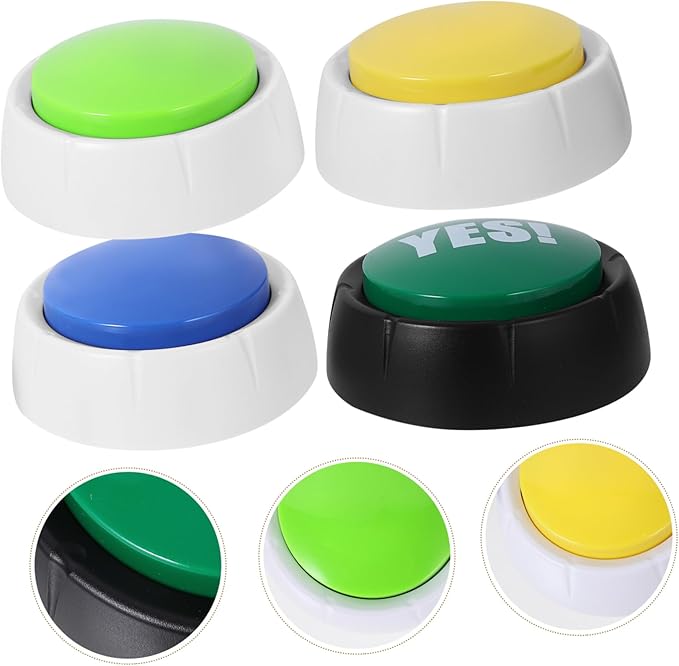 Toddmomy 4pcs Dog Talking Button Toy Pet Communication Device Puppy Buttons for Interaction Interactive Recording for Dogs Random Color
