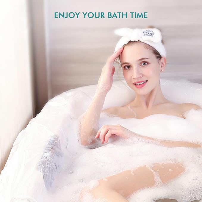 AGPTEK 20 Pack Disposable Bathtub Cover Liner, Large Bathtub Liner Plastic Bag for Salon, Household and Hotel Bath Tubs (102 x47 Inch)