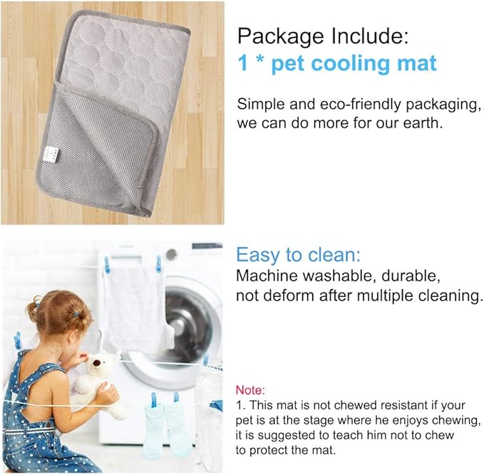 Coppthinktu Dog Cooling Mat for Dogs Self Cooling, Summer Dog Cooling Pad for Small Medium Large Dogs Cats, Pet Ice Silk Blankets Sleeping Mat, Outdoor Dog Self Cooling Crate Mats Washable Portable
