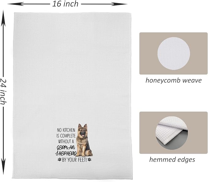 German Shepherd Kitchen Towels - German Shepherd Dog Gifts for Women & Moms, No Kitchen is Complete Without These 16x24 Hand & Dish Towels