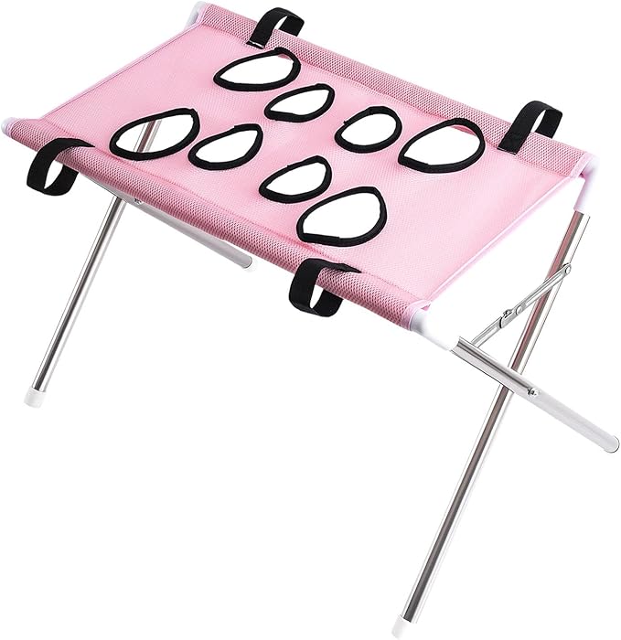 Pet Grooming Hammock Hanging Harness Hanger, Multi Functional Hammock Helper with for Picking Ears, Grooming, Pink