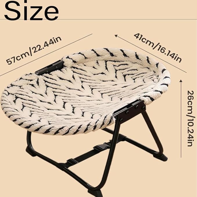 Elevated Pet Bed, Foldable Indoor Cats Raised Bed with Metal Frame, Portable Breathable Non Slip Cot Hammock, Cooling Raised Pet Cot with Breathable Mes, Sleeping Platform for Dogs and Cats (A)