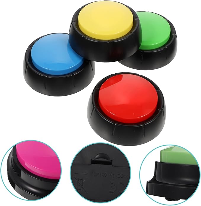 BESPORTBLE 4pcs Dog Talking Button Pet Communication Buttons Wear-Resistant Recording for Puppies Random Color