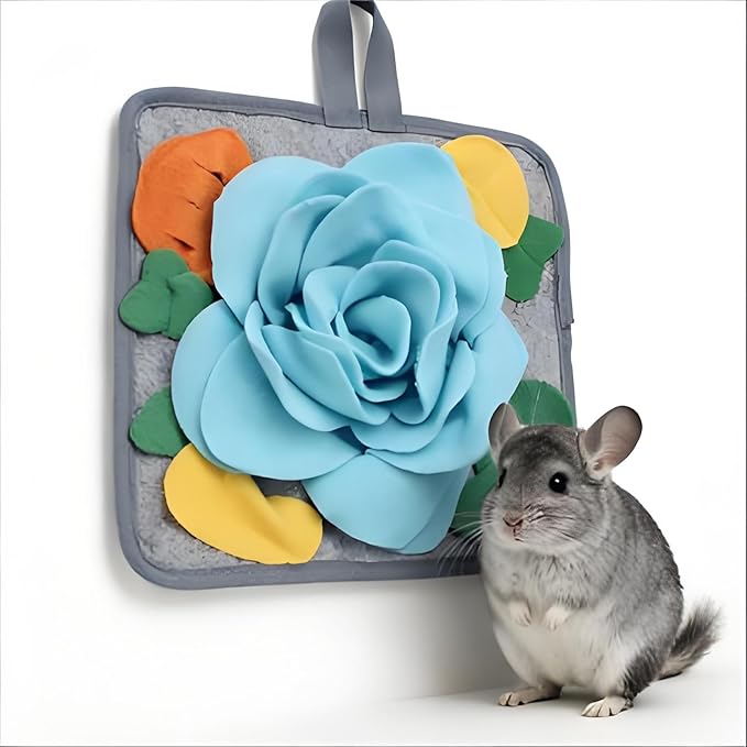 Snuffle Mat for Rabbits, Fashion Design Bunny Foraging Mat, Indoor & Outdoor Small Pet Feeding Mat, Slow Feeder Toy for Rabbit, Guinea Pig, Chinchilla & Small Animals