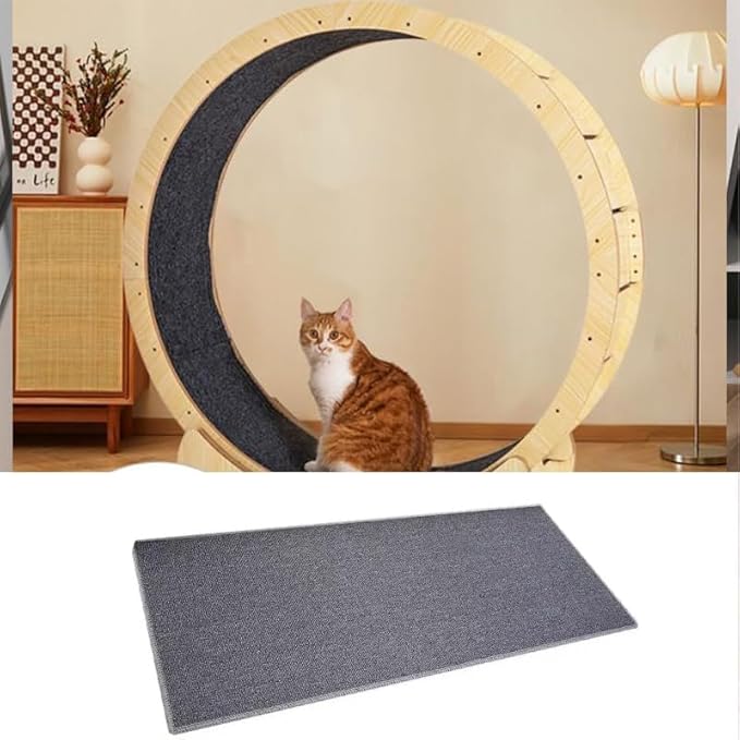 RRPETHOME Plush Non-Slip Rug for Cat Exercise Wheel