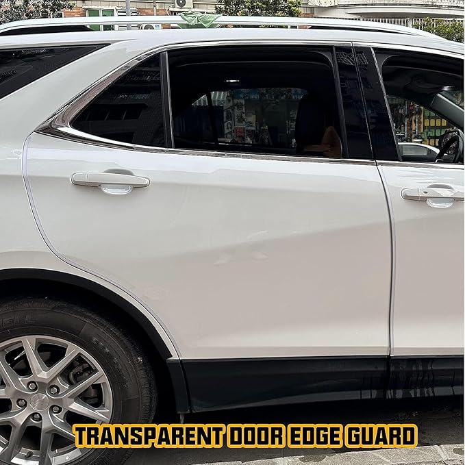 Winunite 65.6ft (20m) Car Door Edge Guards Clear – Self-Adhesive PVC, U-Shaped, Fits Most Vehicles, Scratch- and Chip-Resistant – Reduces Dings in Parking Lots