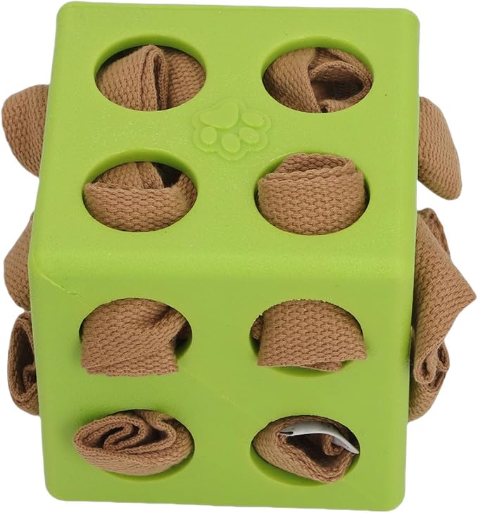 Dog Enrichment Toy Snuffle Ball Interactive Treat Dispenser Puzzle for Mental Stimulation with Slow Feeder Design for Dogs Pets (Green)