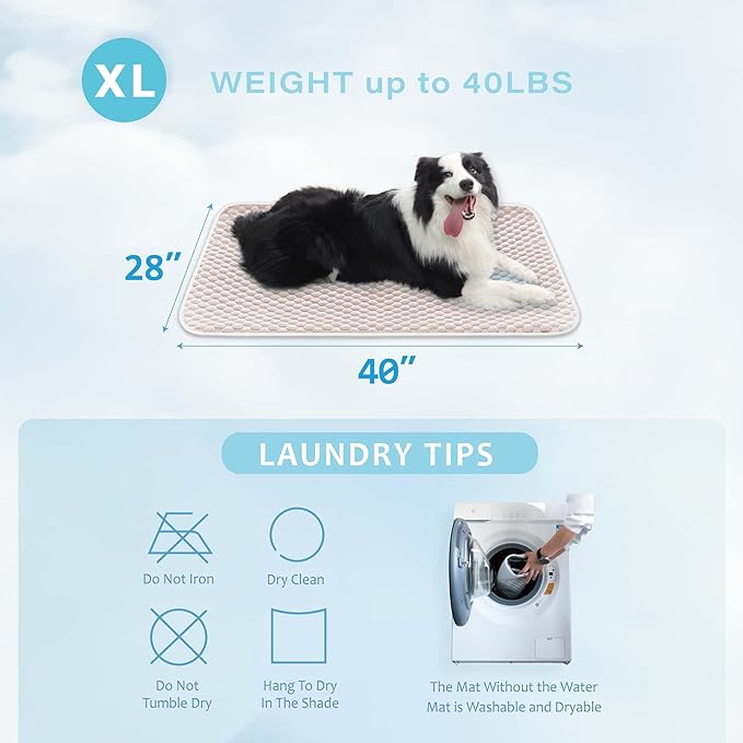 MICROCOSMOS Pet Cooling Mat & Sleeping Pad- Breathable Bubble Surface, EZ Clean. Keep Cooling for Pets, Kids and Adults in Summer.(Brown, 40" x 28")