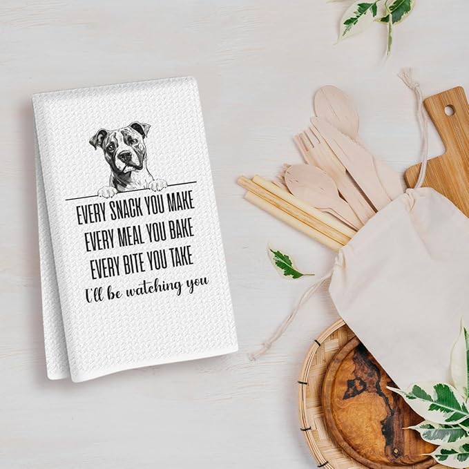 Boxer Dog Kitchen Towels 24x14 Inch, Boxer Dog Gifts for Woman Mom, Reusable Microfiber Hand Towels for Kitchen Bathroom Decor, Waffle Weave Absorbent Dish Towel Tea Towel, Gifts for Dogs Lovers