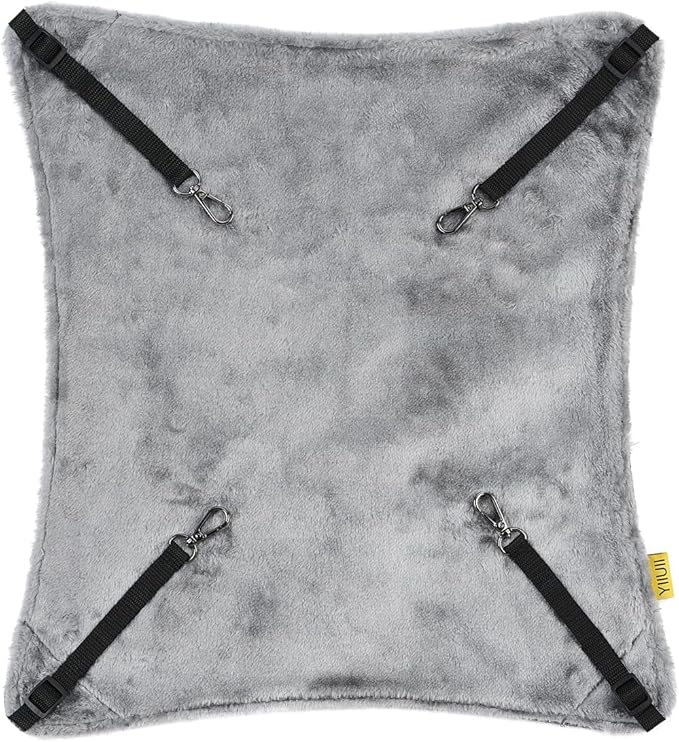 Cat Hammock Hanging for Cage Crate, Adjustable Soft Large Pet Bed- Holds 30lb for Ferret & Kitten