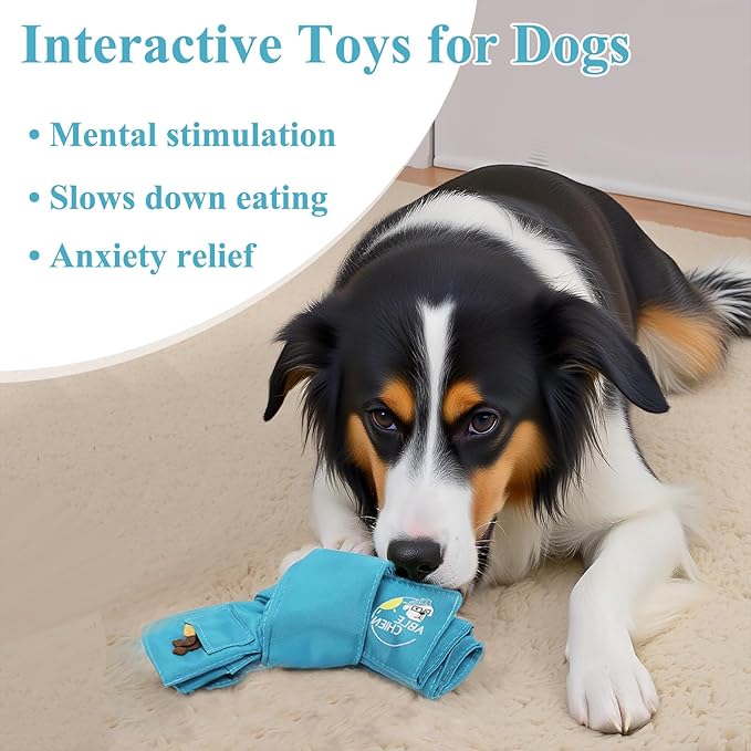 Ablechien Snuffle Knot for Dogs, Interactive Dog Puzzle Toys for Small Dogs, Puppy Enrichment Toys, Encourage Natural Foraging Skills, Snuffle Ball with 10 Treat Pockets for Slow Eating