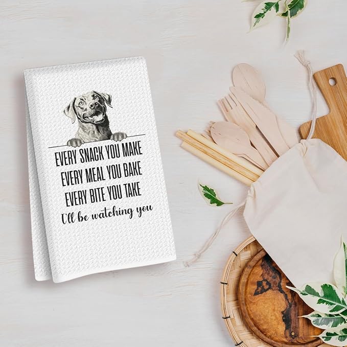 Labrador Retriever Kitchen Towels 24x14 Inch, Labrador Retriever Gifts for Woman Mom, Reusable Microfiber Dish Towels for Kitchen Bathroom, Waffle Weave Absorbent Hand Cloth Tea Towel,Dog Lovers Gifts
