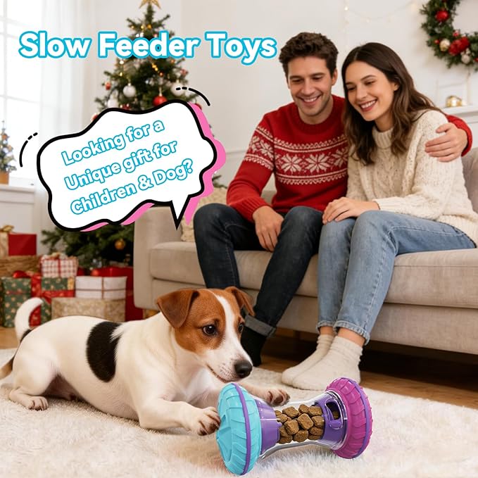 MateeyLife Interactive Dog Toys, Durable Dog Enrichment Toys to Keep Them Busy, Slow Feeder Treat Dispensing Dog Toys, Adjustable Dog Puzzle Toy, Reduce Boredom