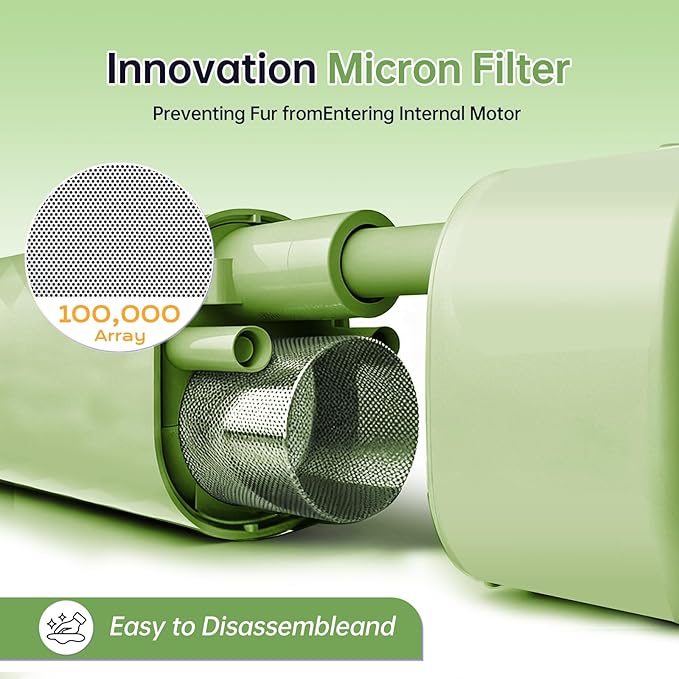Dog Dryer for Pet Grooming,Pet Neck-Hanging Hair Dryer,Alternating Hot and Cold Airflow.Handheld & Hands-Free.Low-Noise, Ultra-Lightweight.High Wind Speeds.Adjustable Heat & Speed Green