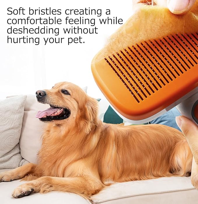 Outtag Self Cleaning Shedding Brush for Dogs, Cats, and Puppies, Deshedding and Hair Removal, Skin Friendly Grooming Tool for Long and Short Haired Pets