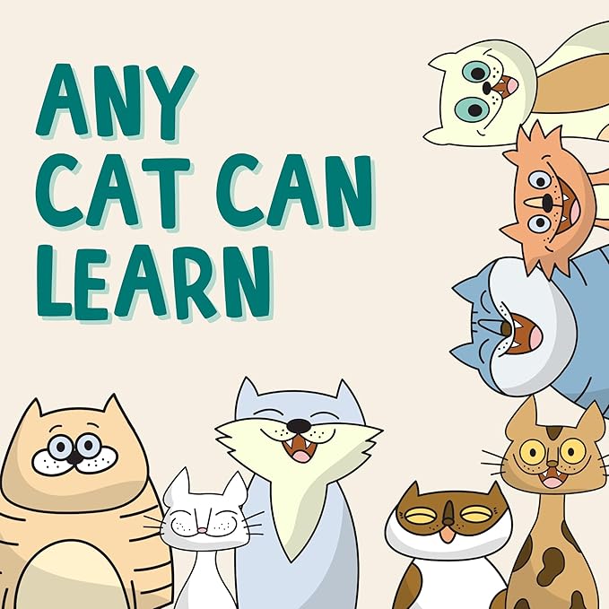 ALBERT & MIA Cat Training Kit (4 Pieces) - Quiet Clicker + Target Stick Clicker + Treats Pouch + Cat Clicker Trainer Start Guide (Beginner to Expert Pet Trainer) - Kitten & Dog Training Clicker Kit