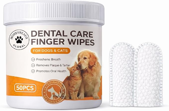 Finger Dental Wipes All Natural for Dogs and Cats