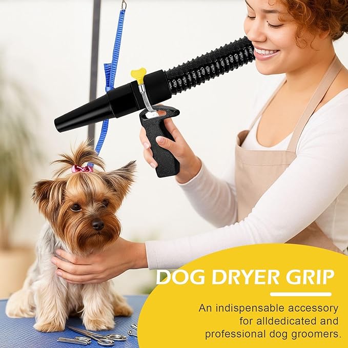Lasnten 3 Pcs Dog Pet Grooming Dryer Handle, Lightweight Comfortable Dog Dryer Holder Handle