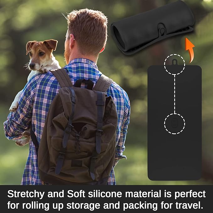 Waterproof Pet Placemat,Feeding Mats,Non Slipping Cat Food Mats,Cat Food Mats for Floor with Lip,Dog Food Mat-Black