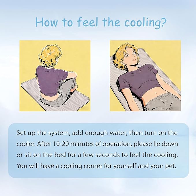 Pet Bed Cooling System, Consistent Cold Water Pad, No Refrigeration or Chemical Gel Needed, Machine Washable Bed, Ideal for Home and Crates (Cooling Green, 30" x 20")