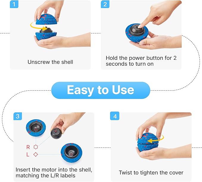 Potaroma Dog Toys Ball, Interactive Motion Activated 3 Mode Automatic Bouncing Ball Toys Durable E-TPU Material for Medium/Large Dogs,USB Rechargeable 2.9 Inches