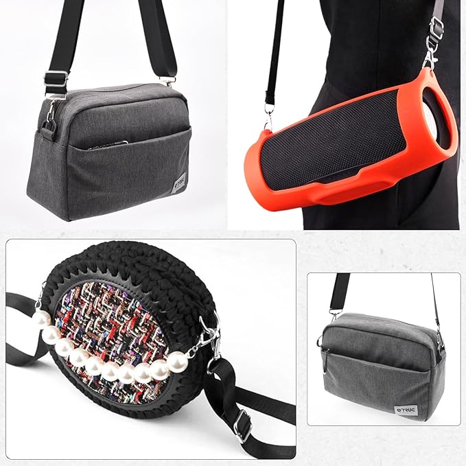 TRIWONDER Bag Shoulder Strap Replacement Adjustable Strap with Padded Metal Hooks for Crossbody Bags Messenger Bags Laptops