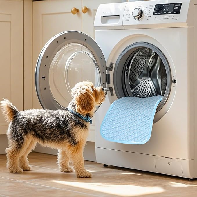 SOMOYA Cooling Mat for Dogs (Q-Max>0.45) Pet Cooling Pads Blanket Sleeping Kennel Mat,Washable Ice Silk Sleep Mat Pad Breathable for Large Dogs Cats Medium