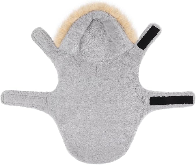 HDE Dog Puffer Jacket Fleece Lined Warm Dog Parka Winter Coat with Harness Hole Pastel Rainbow - XL