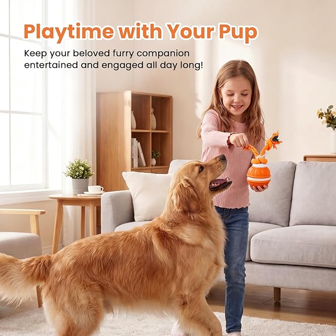 Dog Toys, Interactive Dog Toys, Automatic Interactive Dog Ball, 3 Modes Motion Activated Dog Balls for Medium Large Dogs, Type-C Rechargeable & Bite-Resistant, Keep Pets Busy for Small Large Breeds
