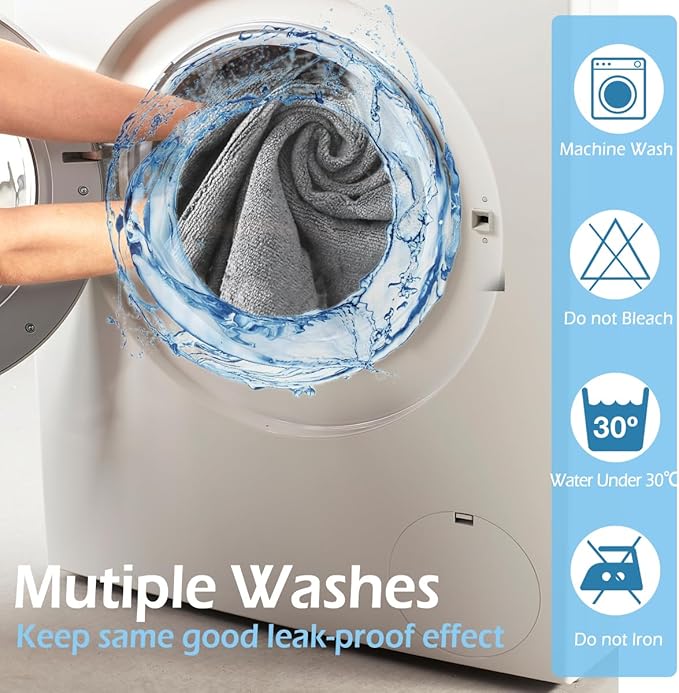 Puomue Grey Salon Towels, Super Soft and Absorbent Microfiber Hair Towel for Salon, Bath, Spa, Pool and Home, 27 inch X 16 inch (Grey - 6 Pack)