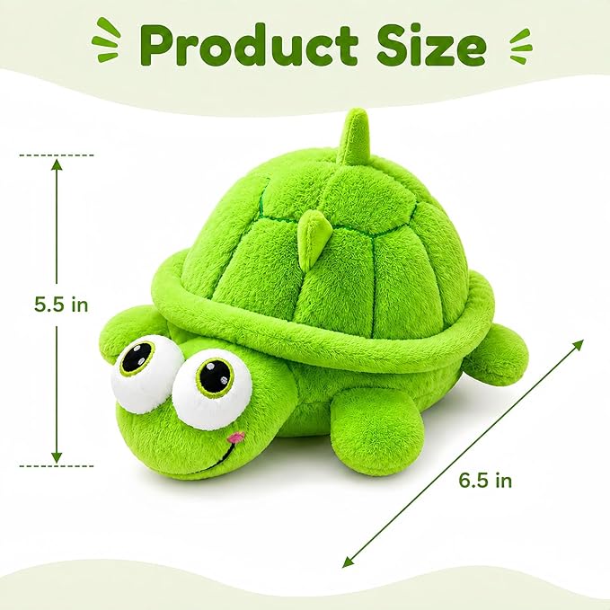Interactive Dog Toys, Moving Turtle Dog Toy with Bouncing Ball & Music, Rechargeable Plush Dog Toy for Small Medium Large Dogs, Automatic Self Play Dog Toy to Keep Dogs Busy for Indoor Outdoor Play
