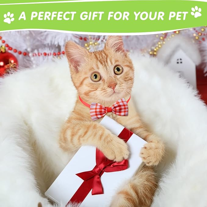Reginary 100 Pieces Dog Bow Tie Collar Set Includes 50 Neckties and 50 Bow Ties Adjustable Cat Dog Bowties Neckties for Small Medium Puppy Cat Hawaii Summer Spring Style Grooming Accessories