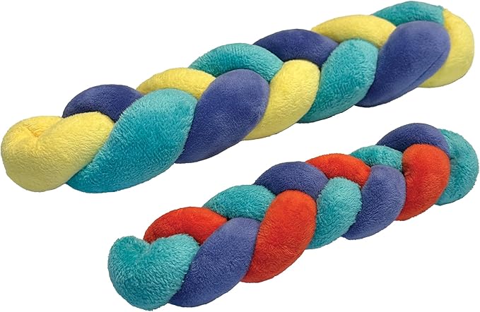 FOUFIT Hide and Seek Knotted Snuffle Stick, Small, Red, 9-12 inches Height