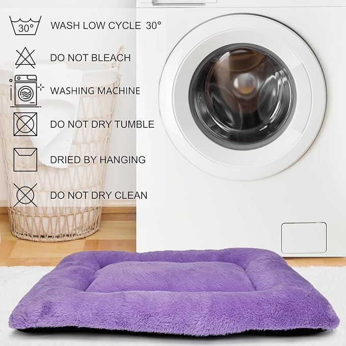 Crate Pad for Medium Dogs - Washable Pet Kennel Pad Fits 30-Inch Crate - Ultra Soft Flat Bed Mat, Cozy Sleeping, Anti-Slip, Grey, 30 x 19