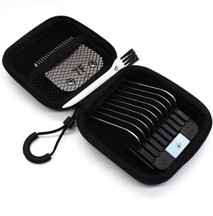 Professional A5-Style Animal Clipper Stainless Steel Color-Coded Snap-on Attachment Guard Guide Comb, 1/8"-1" Compatible with Wahl KM Series Oster A5 Andis Detachable Blade Pet Dog Groomers (#6-3/4")