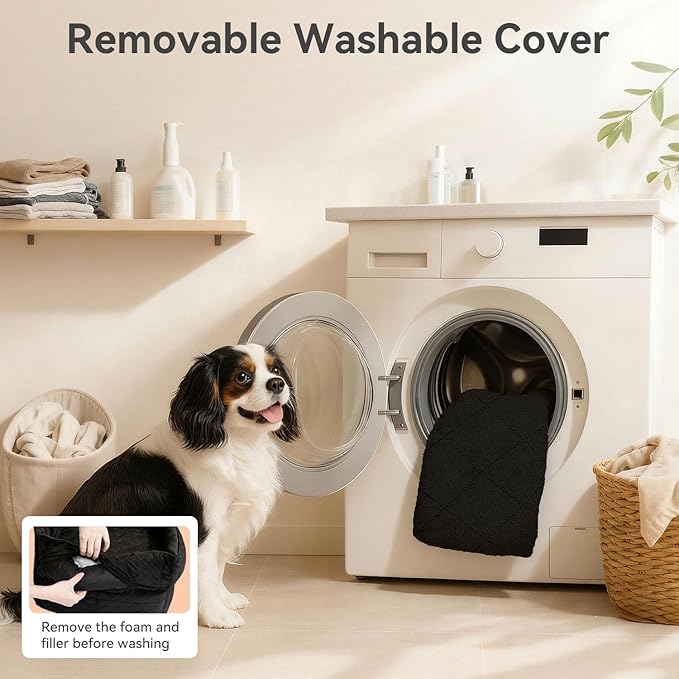Dog Booster Car Seats for S/M Dogs Up to 35lbs,Pet Car Seat/Travel Bed with Washable&Removable Cover,Storage Pockets,Dog Safety Belt and Elevated Cushion Fits in Front/Back Seat