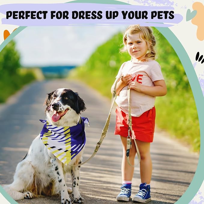 Sweetude 100 Pcs Plaid Dog Bandanas Bulk Pet Triangle Scarf Bibs Washable Puppy Kerchief Adjustable Grooming Supplies for Small Medium Large Dog Cat Costume Accessories