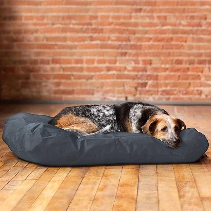 Waterproof Dog Bed Cover, 44" L x 32" W x 4" H, 600D Oxford Fabric, Removable and Washable with Hidden Zippers, Replacement Cover Only Without Stuffings